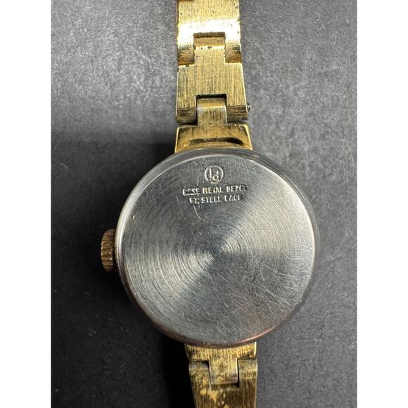 Vintage ELGIN Women’s Mechanical 17 Jewels Watch Gold Tone Bracelet Band main image 7